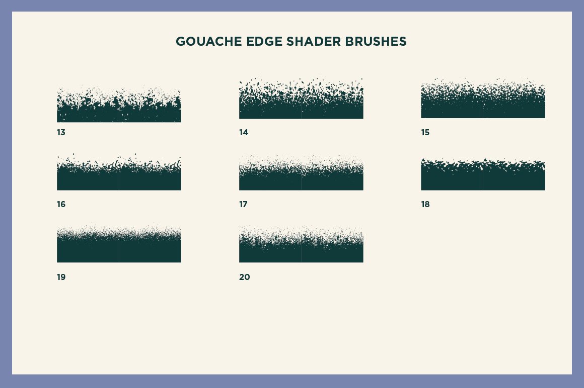 Gouache Shader Brushes For Illustrator