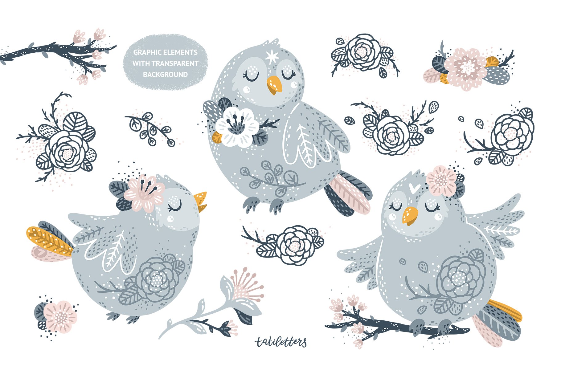 Birds and Flowers Prints & Patterns