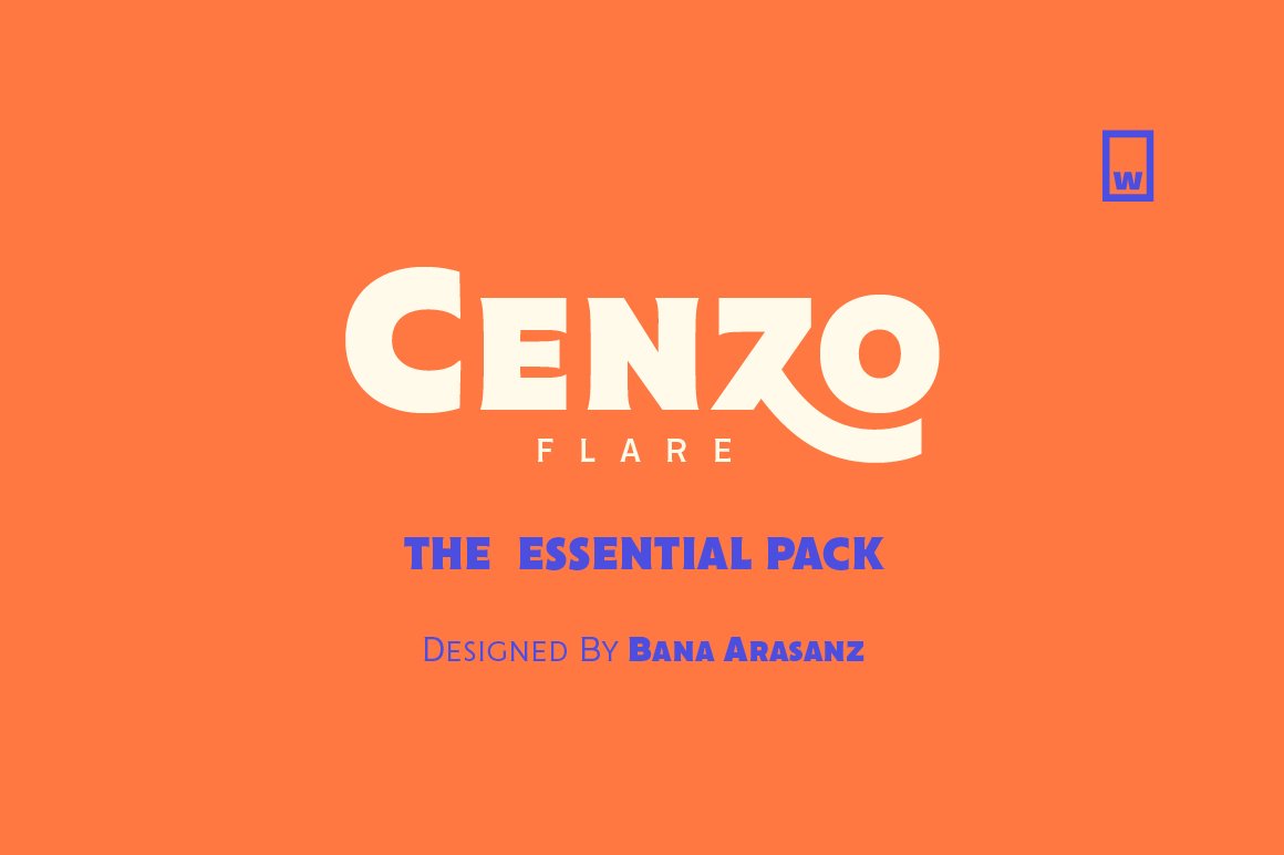 Cenzo Flare Essential Typeface