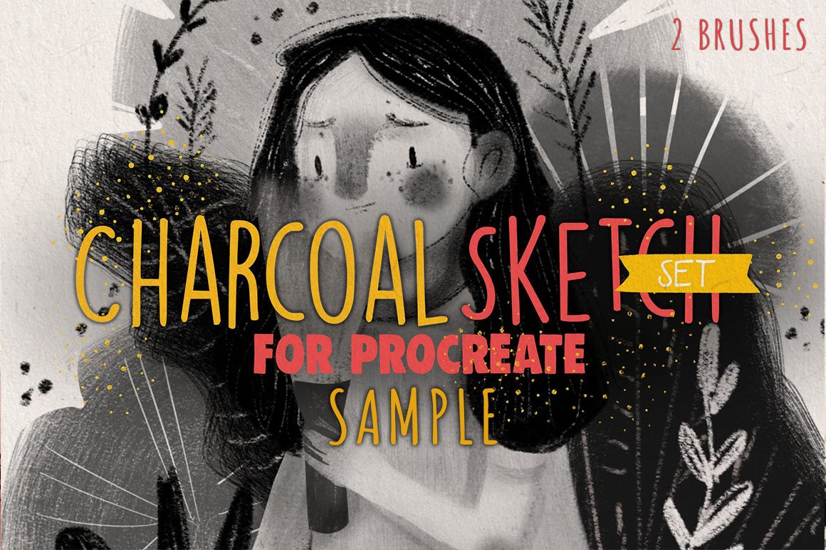 HOMwork Freebie: Charcoal Sketch Set For Procreate