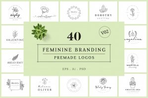 Feminine Branding Premade Logos Version 2