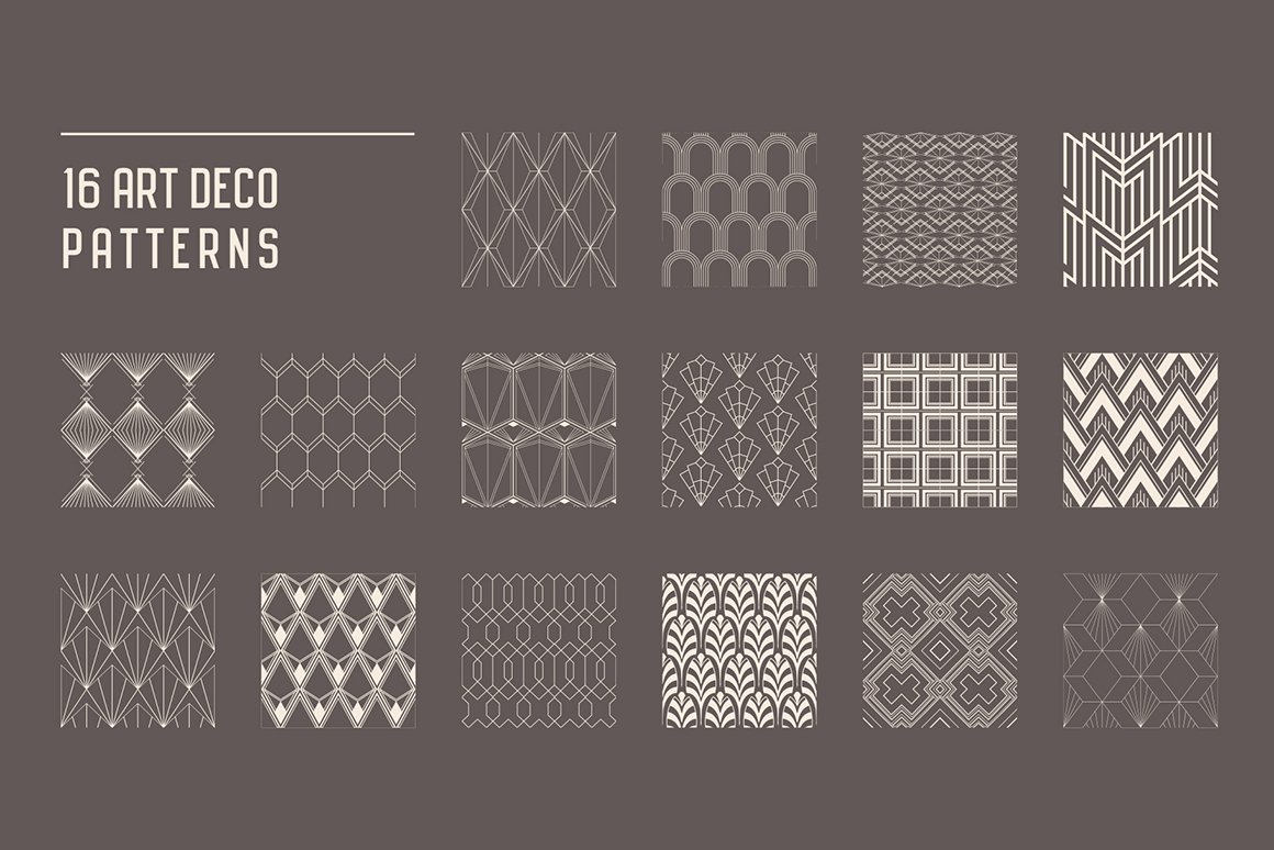 Geometric Art Deco Patterns Collection