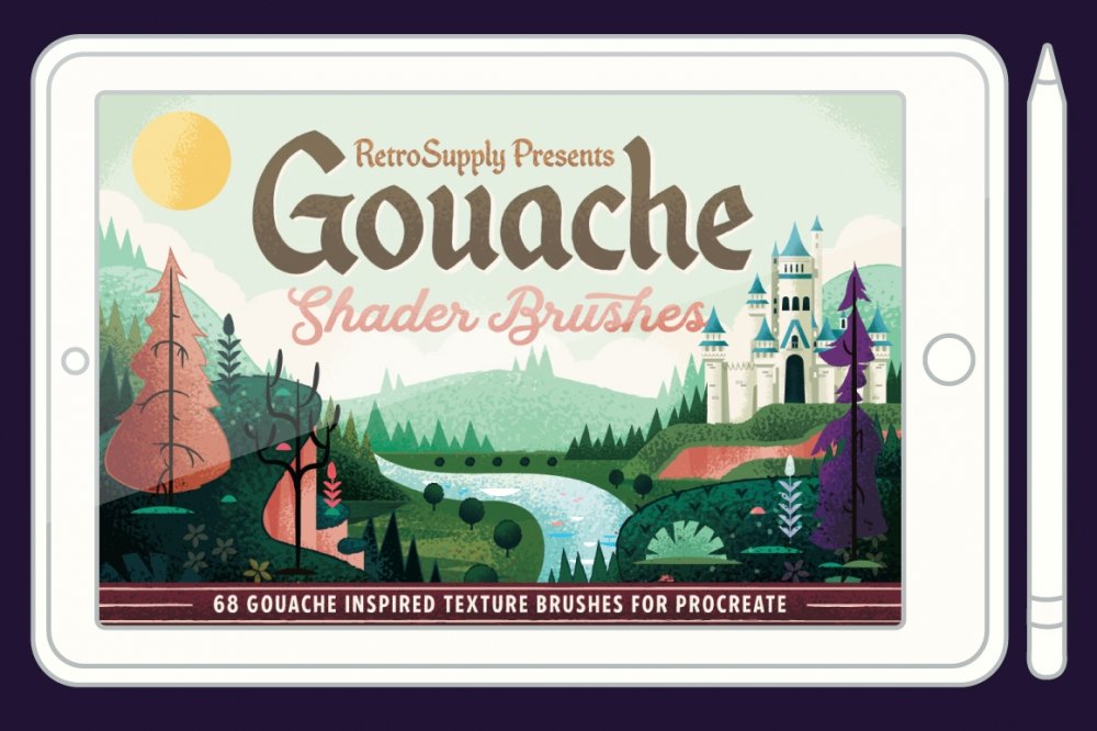 Gouache Shader Brushes For Procreate