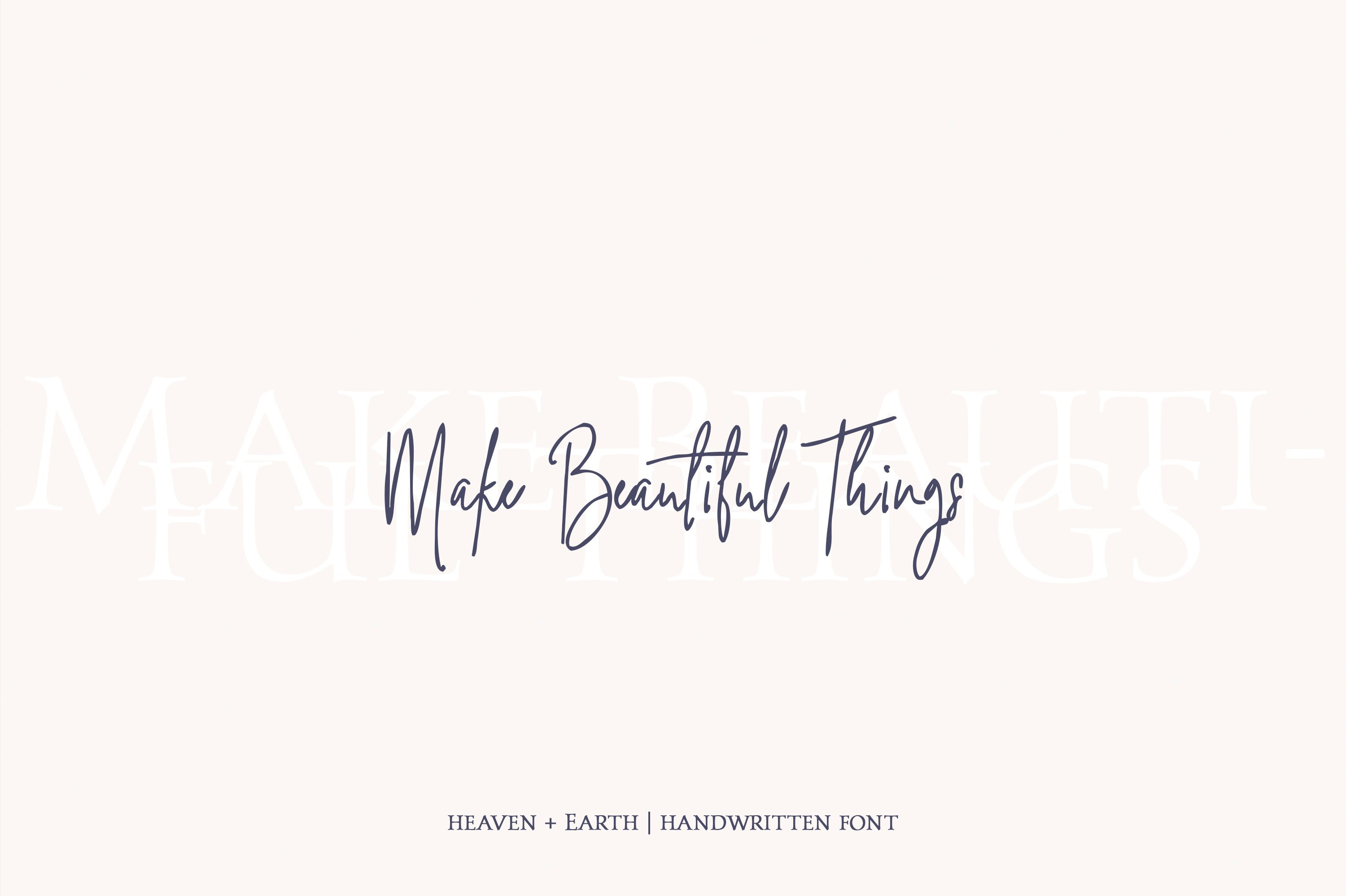 Heaven And Earth - Handwritten Font