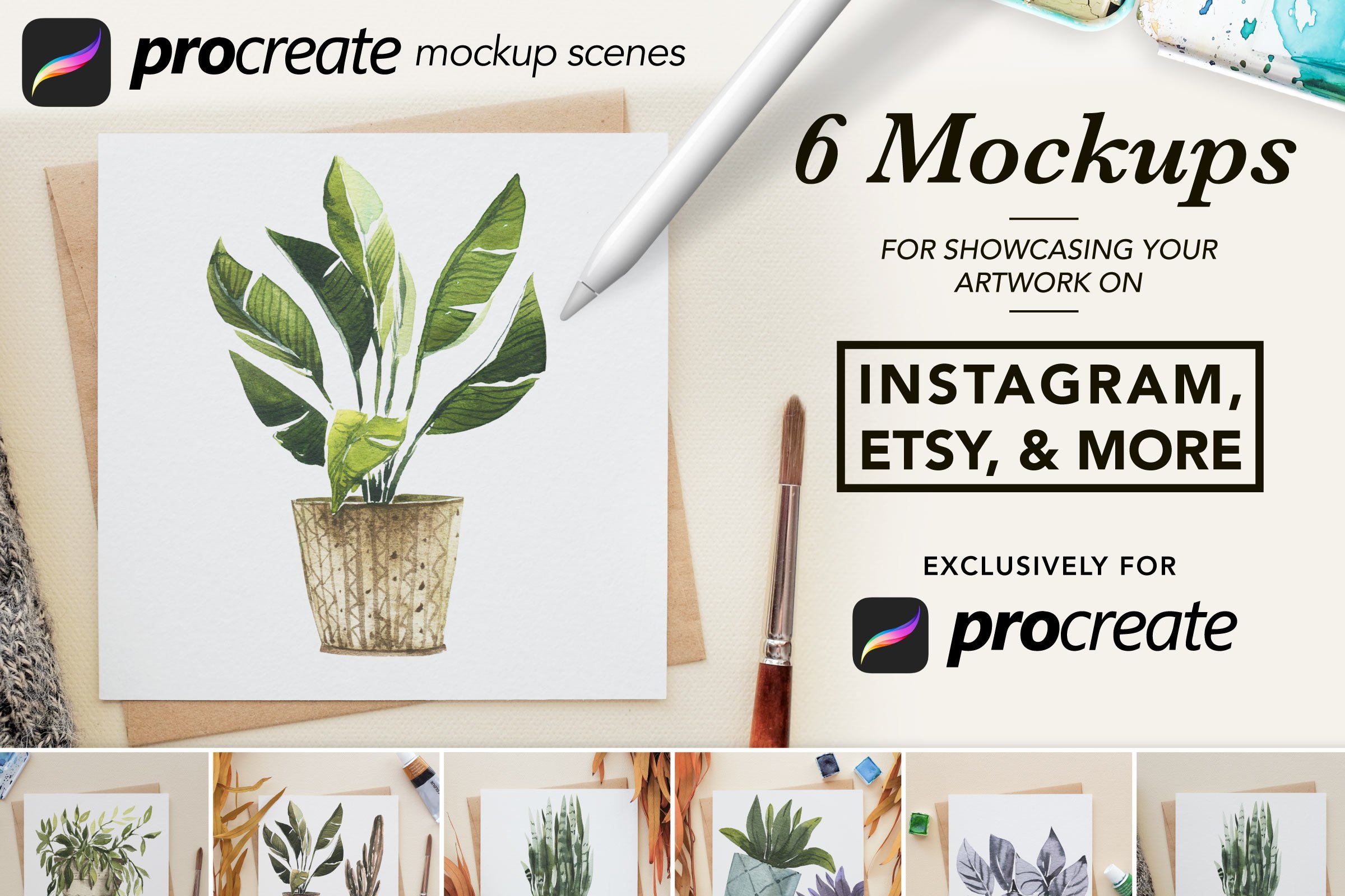 Procreate Artwork Mockups for Instagram