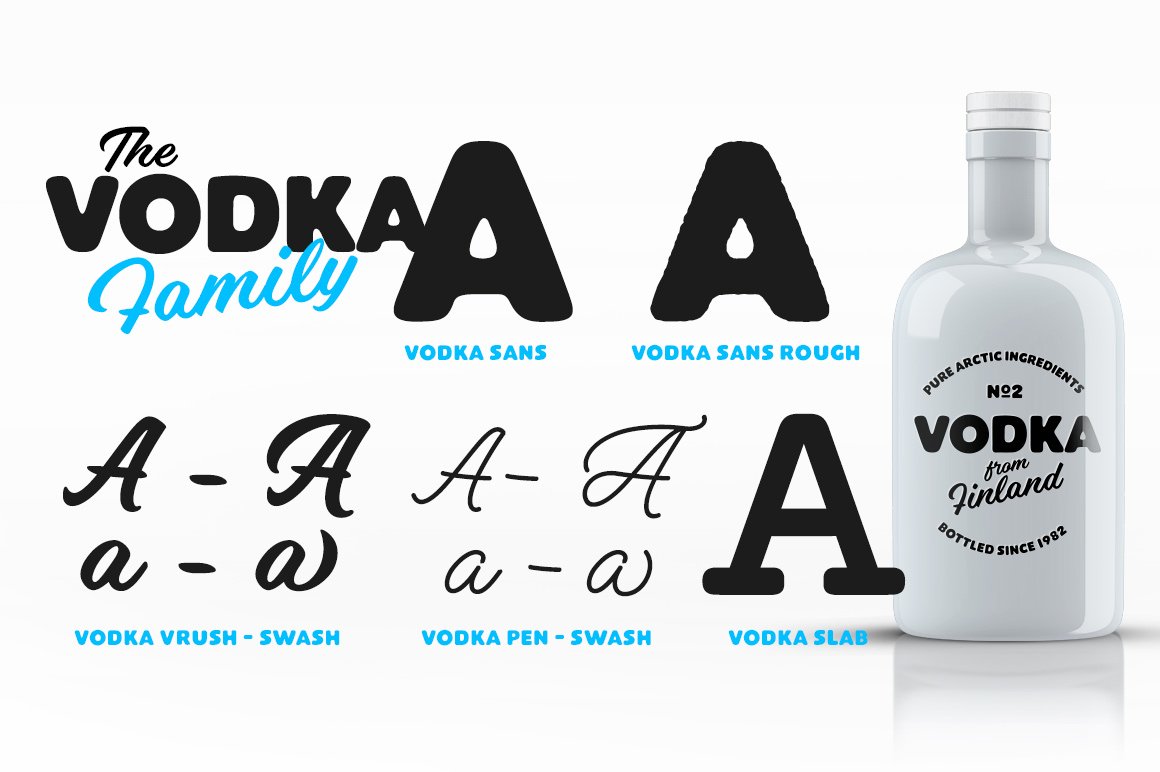 Vodka Display Font Pack
