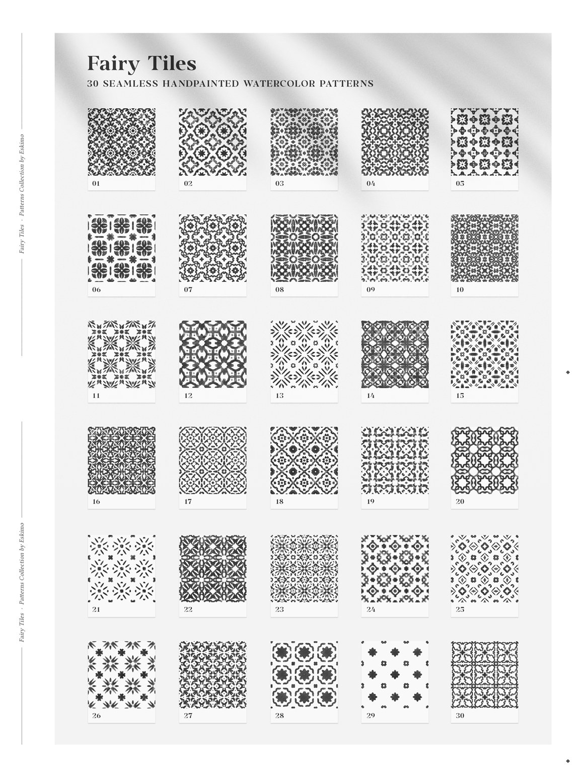 Fairy Tiles - 30 Handpainted Geometric Patterns