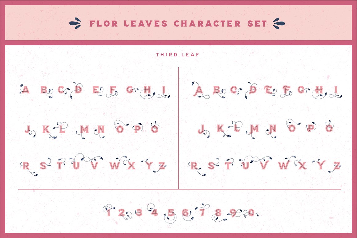 Flor Layered Font & Floral Extras