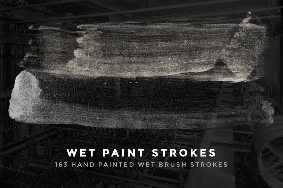 163 Wet Paint Strokes Brush Set For Photoshop