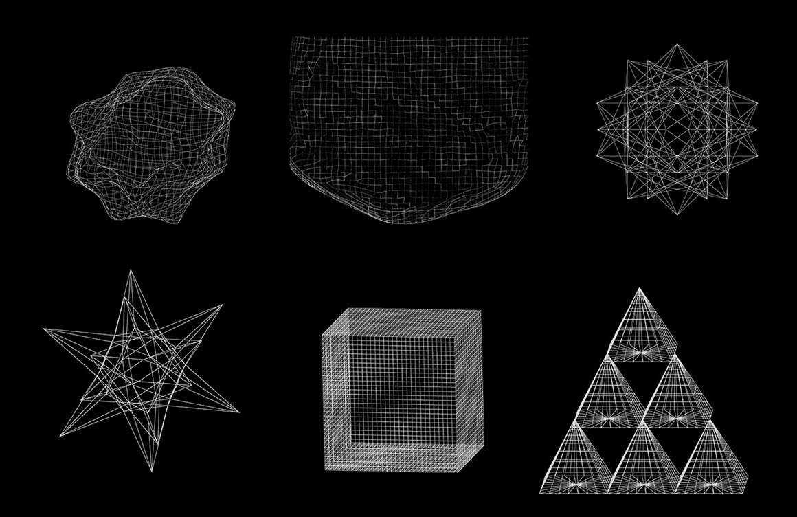30 Wireframe Vectors Pack