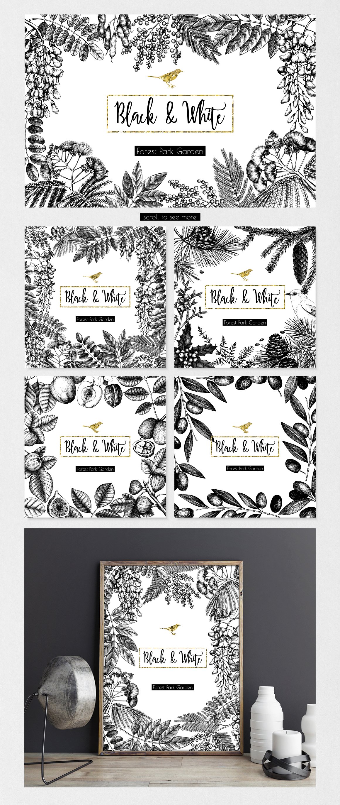 Black & White Trees Collection