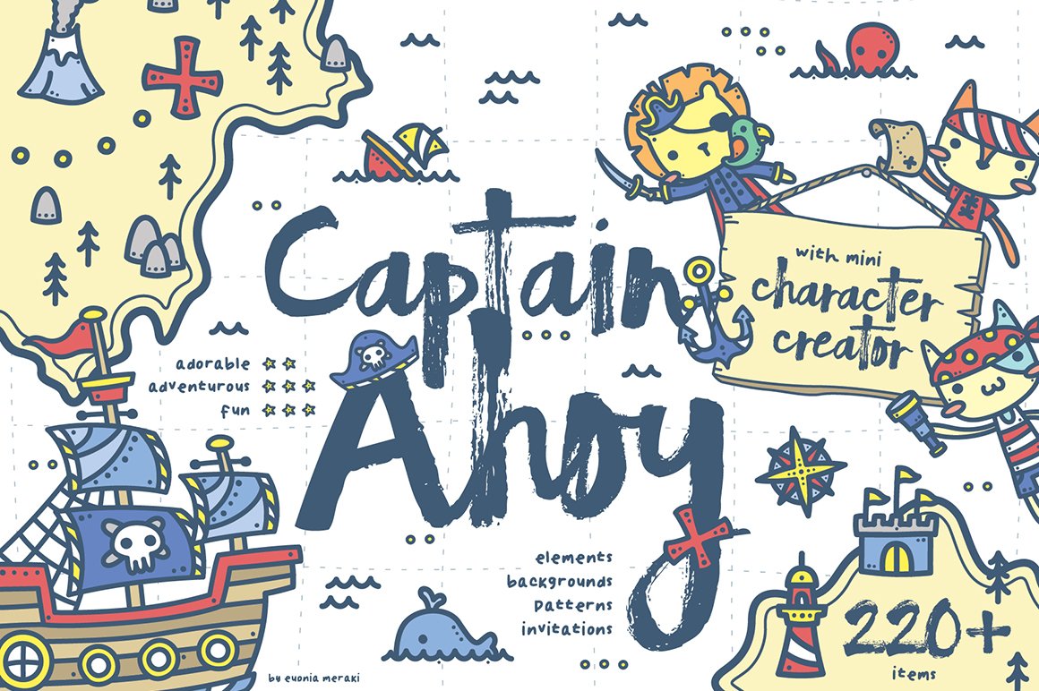 Captain Ahoy - Cute Pirate Graphics