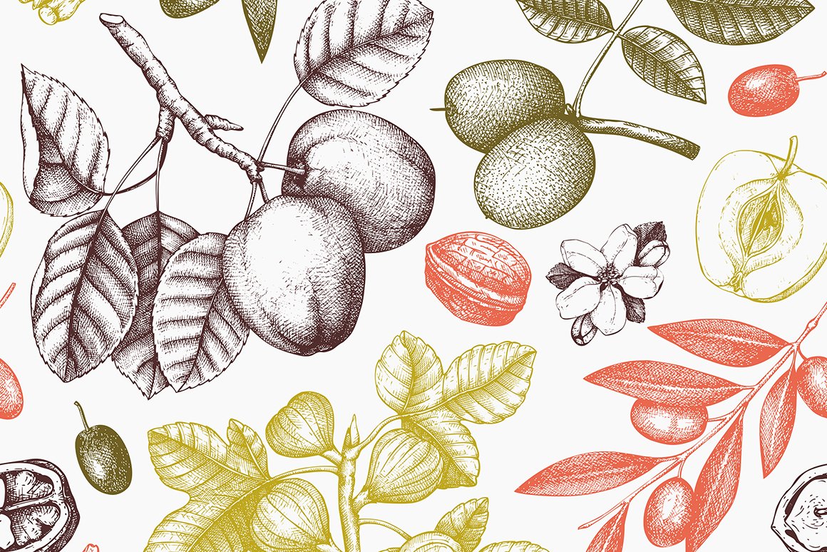Hand Drawn Garden Trees Collection