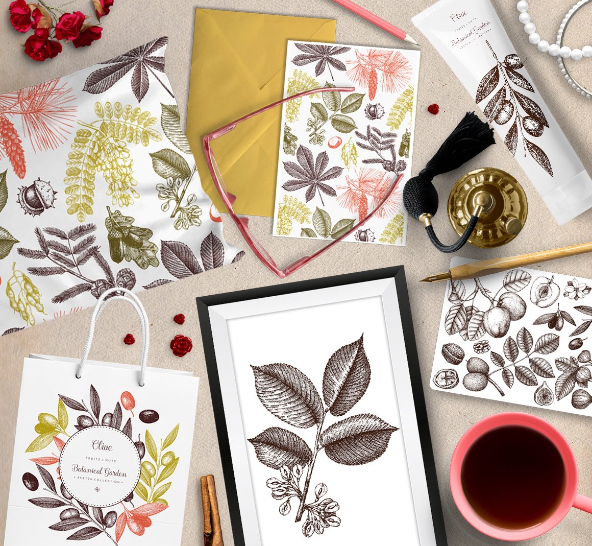 Hand Drawn Garden Trees Collection