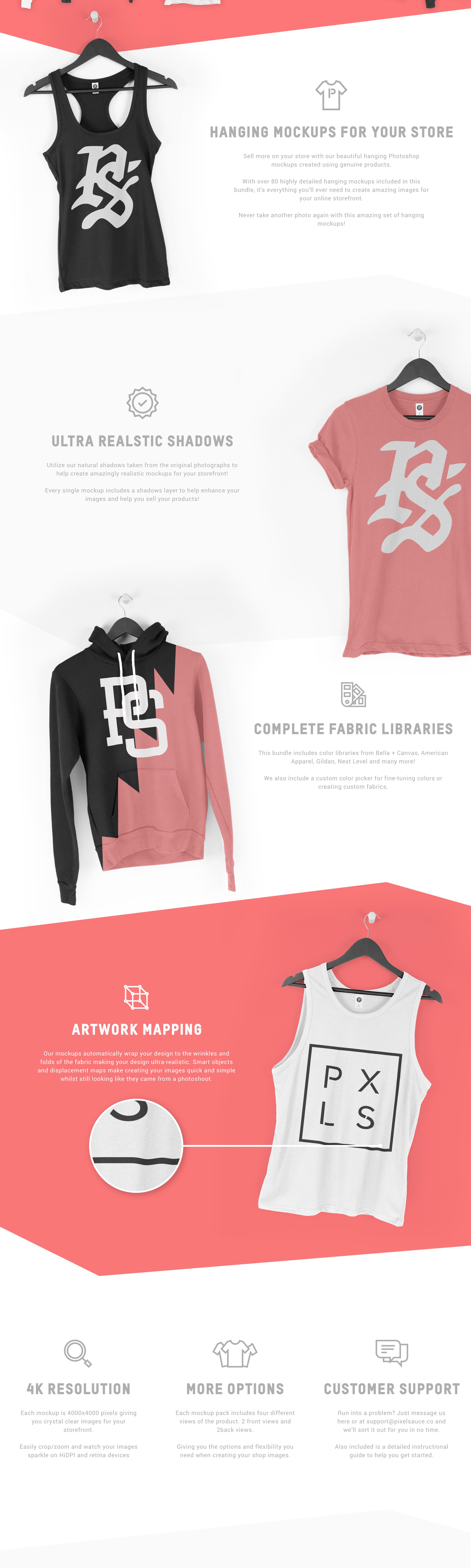 Hanging Apparel Mockups Collection