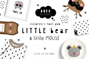 Little Bear And Little Mouse Font Duo
