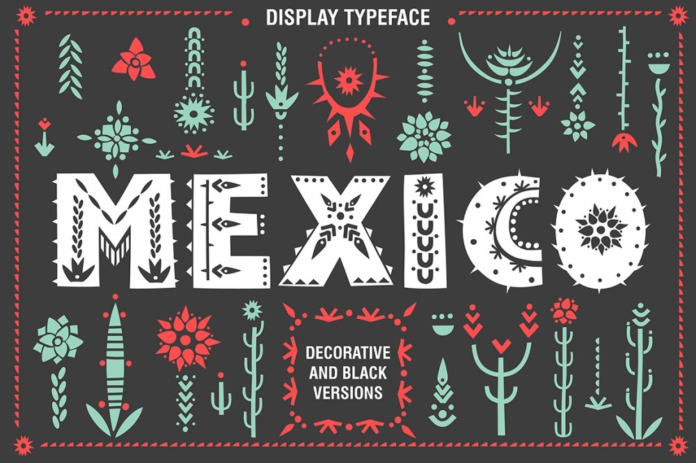 Mexico Decorative Font Family - Design Cuts