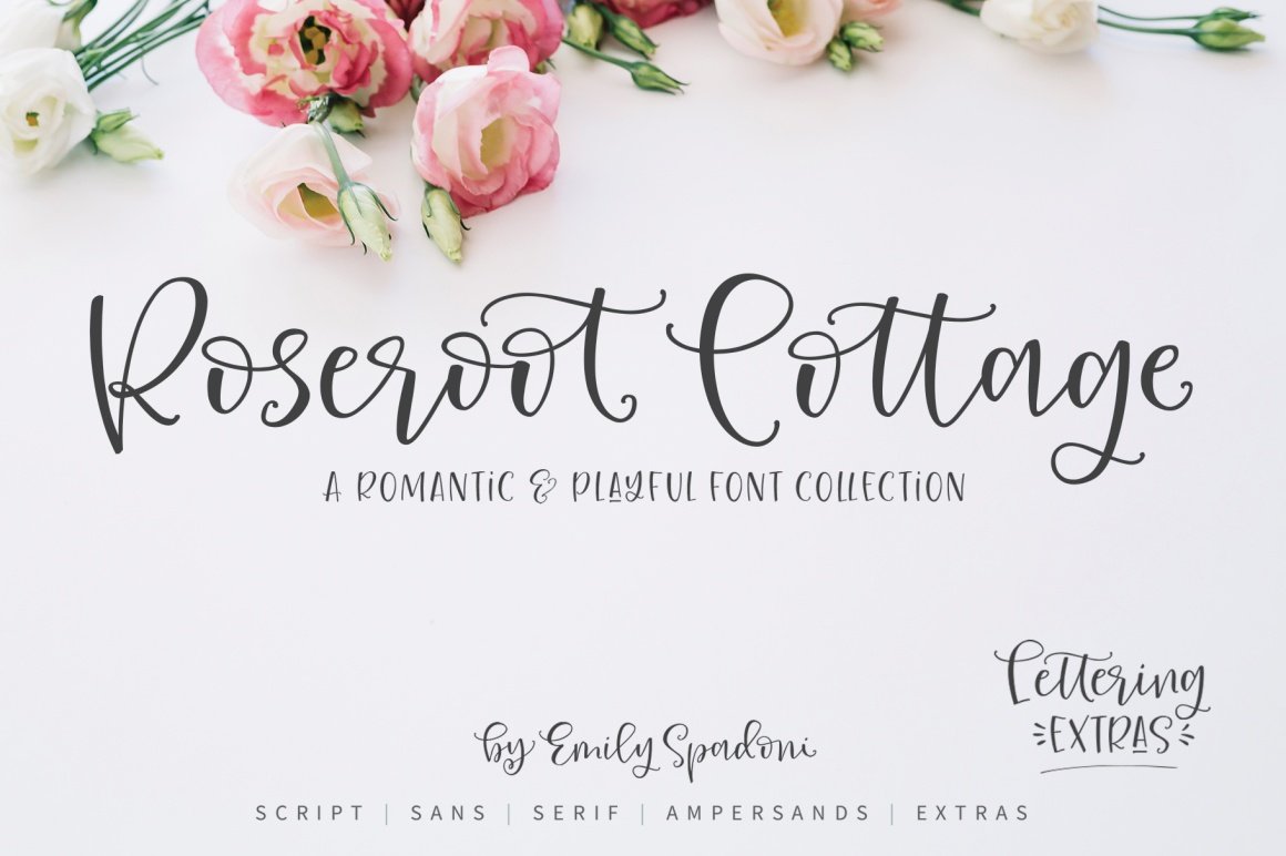 Roseroot Cottage Font Collection