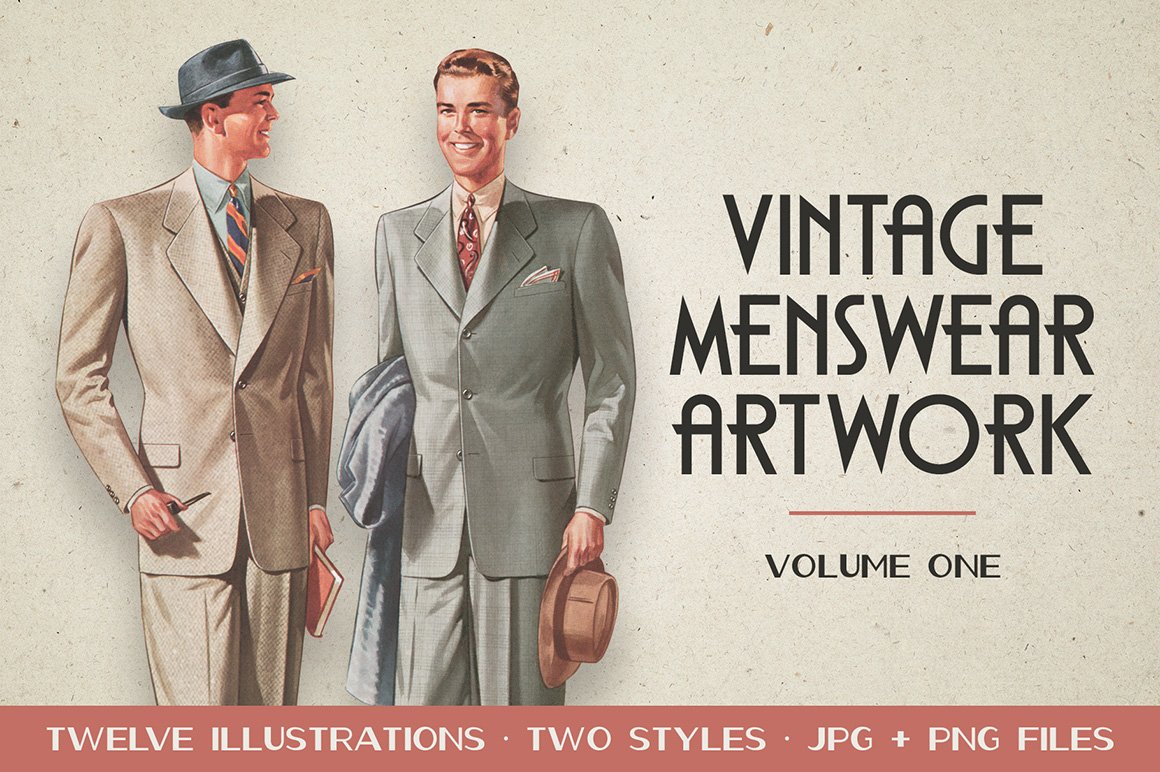 Vintage Menswear Artwork Vol. 1