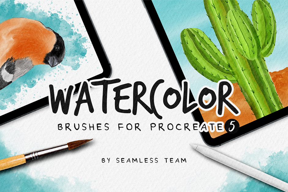 Watercolor Brushes for Procreate 5