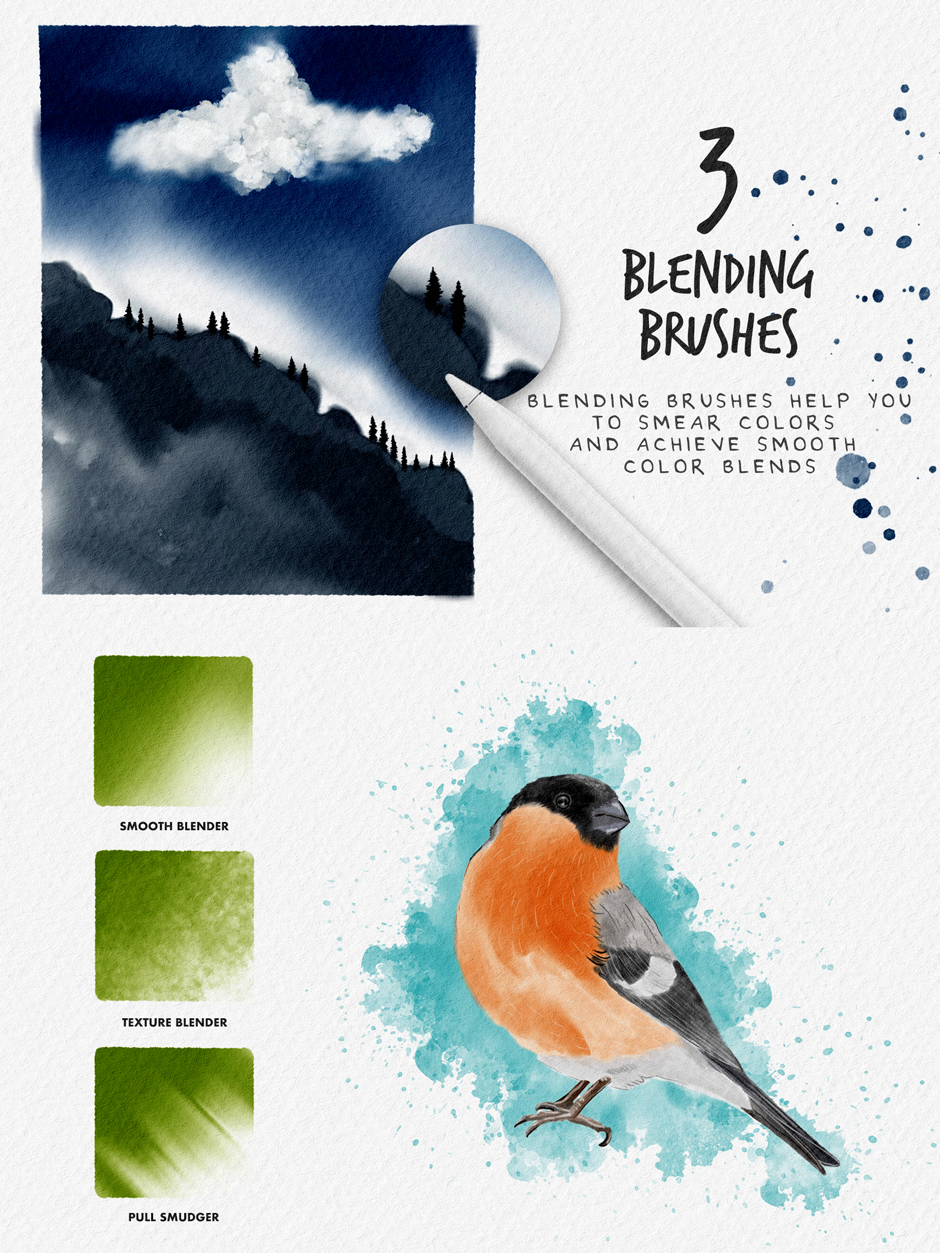 Procreate Watercolor Brushes