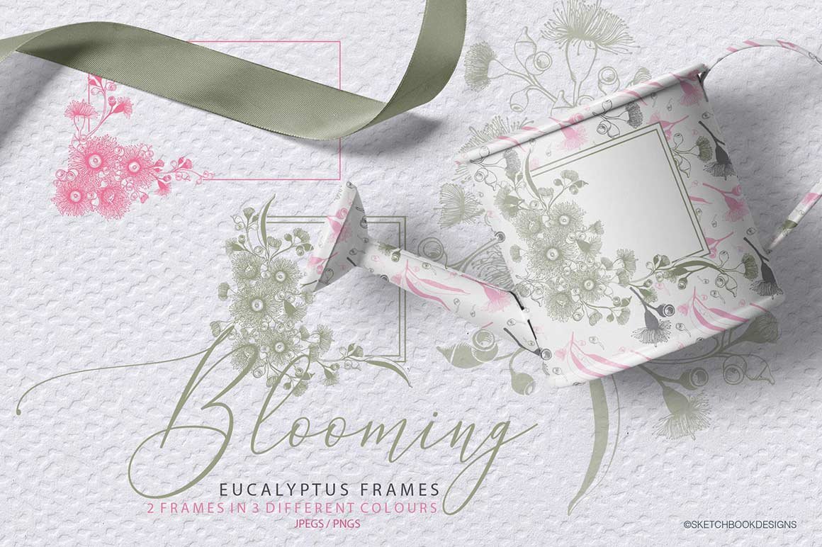 Blooming Eucalyptus Design Set