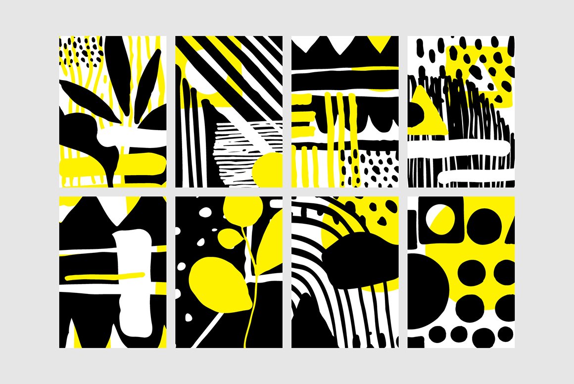300+ Hand Drawn Shapes, Posters, Patterns