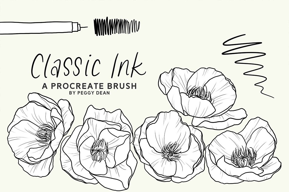 Drawing Ink Procreate Brush Pack
