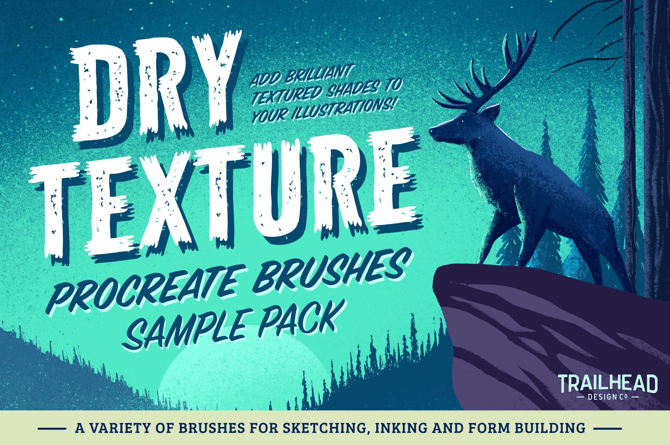 HOMwork Freebie: Dry Texture Brushes For Procreate
