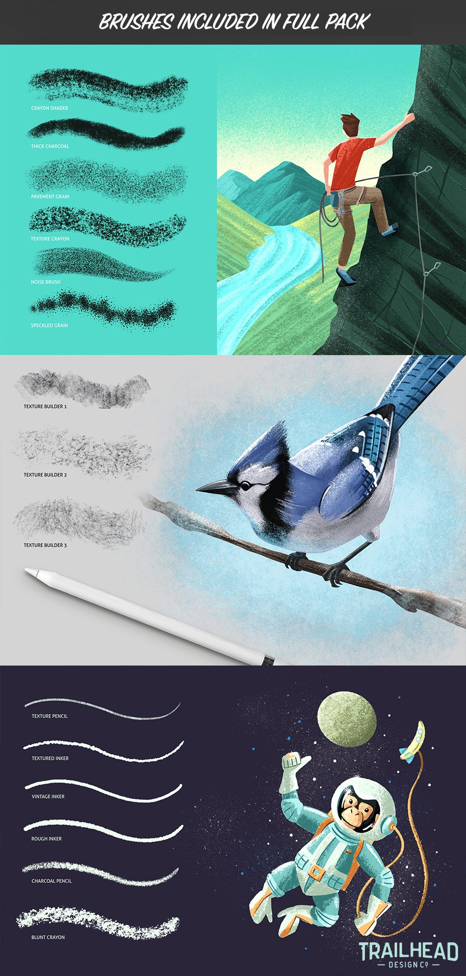 HOMwork Freebie: Dry Texture Brushes For Procreate