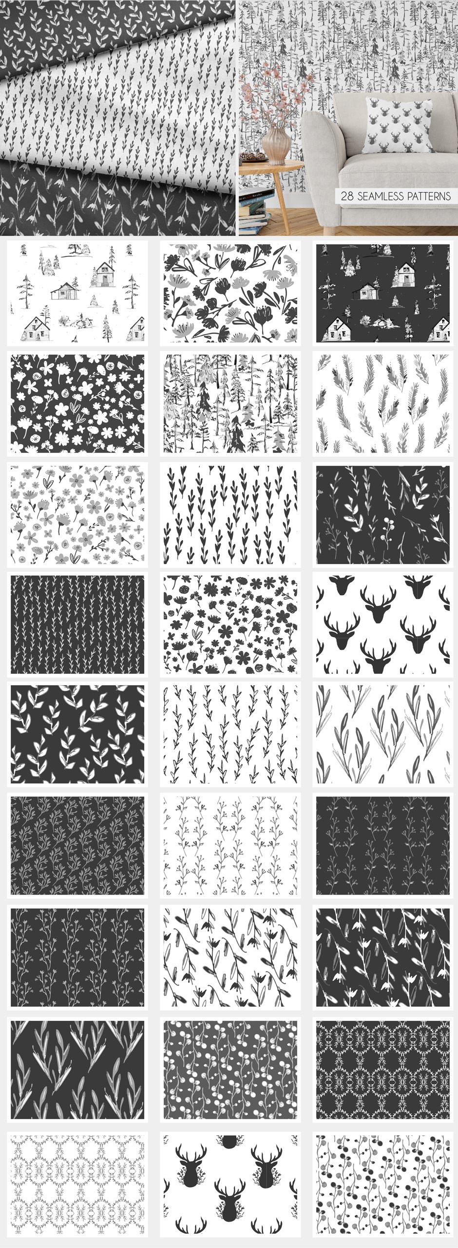 Forest Foliage Pattern Collection
