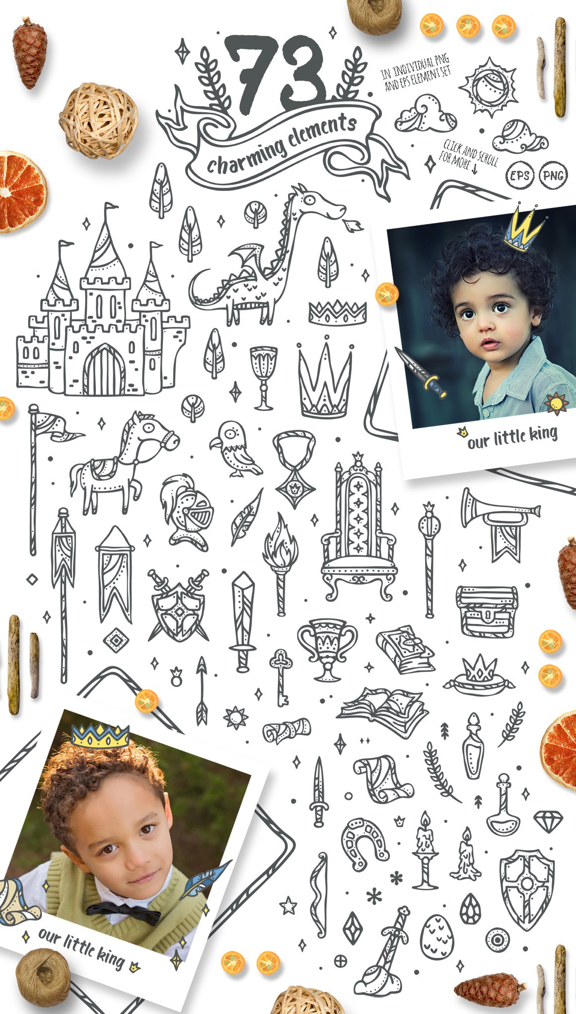 Little King - Little Prince Kids & Boys Clipart