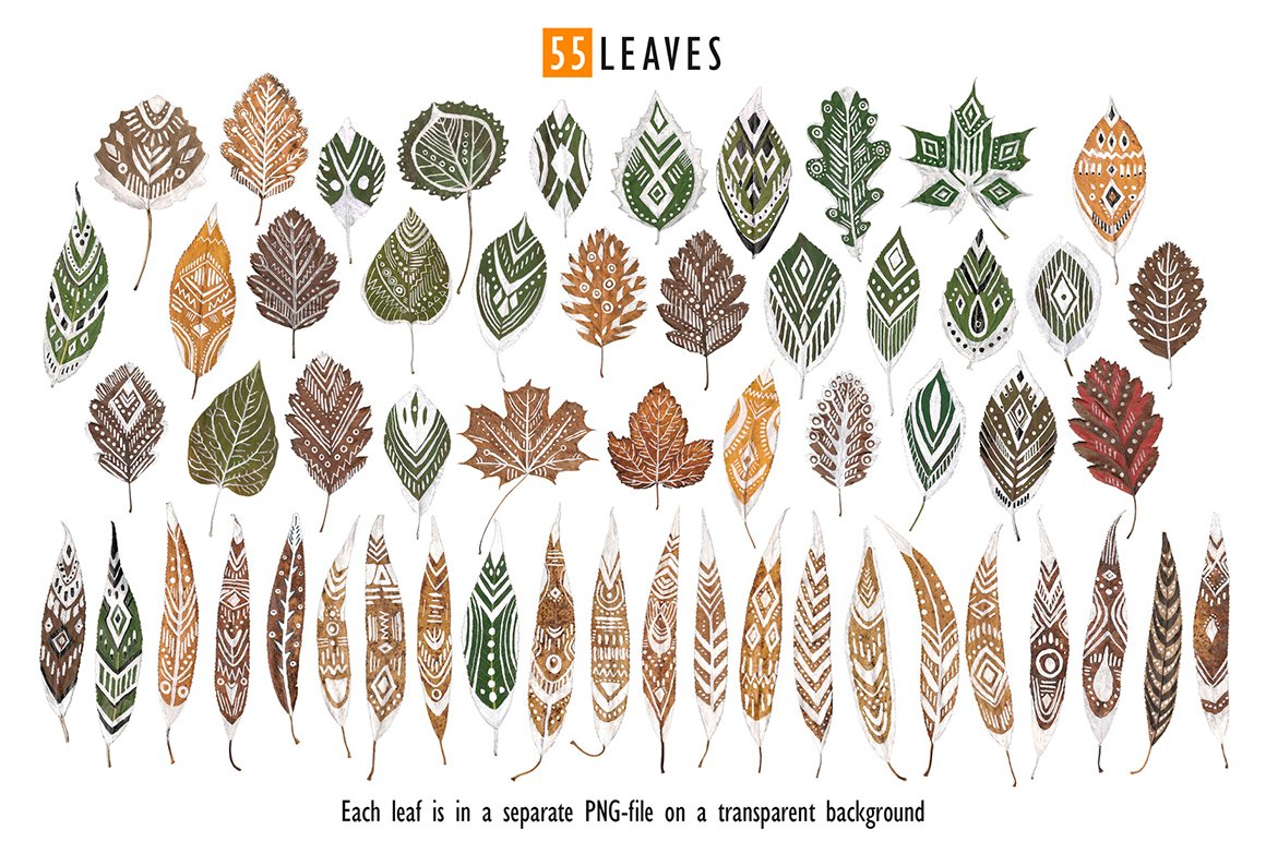 Patterned Leaves - Land Art Collection