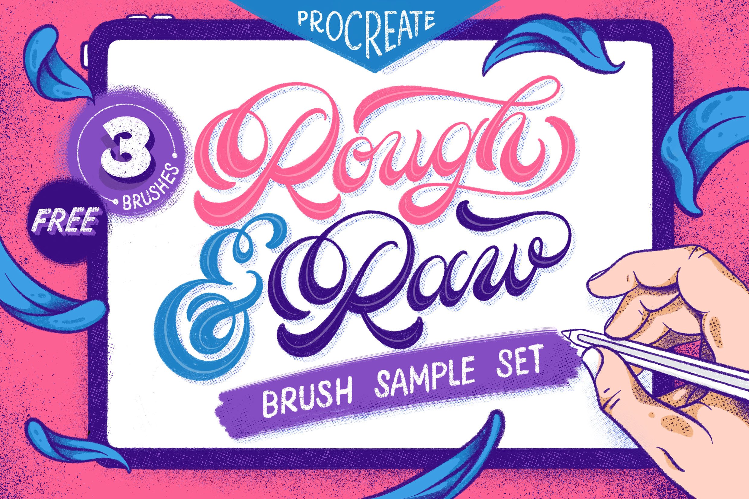 HOMwork Freebie: Rough & Raw - Procreate Brush Set
