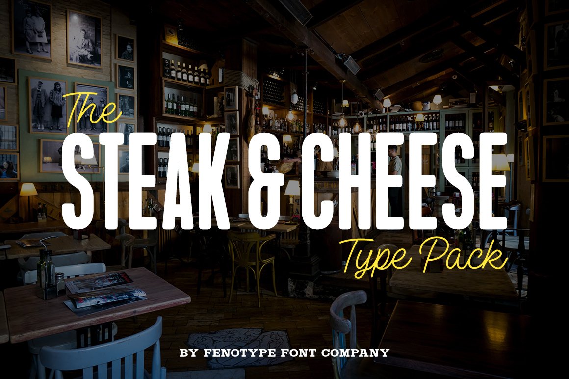 Steak And Cheese Font Collection