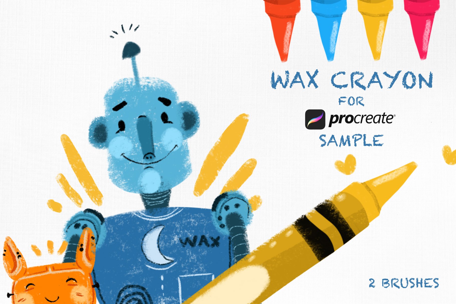 HOMwork Freebie: Wax Crayon Brushes For Procreate