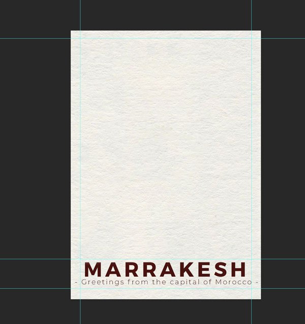 Marrakesh Postcard Design