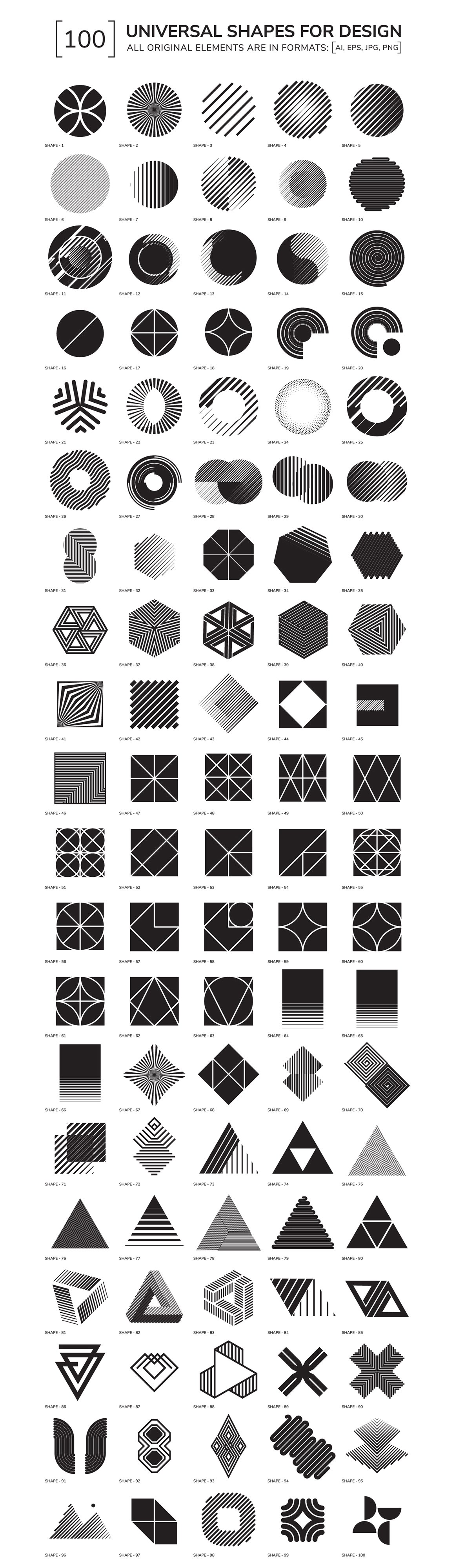 100 Geometric Shapes - Part 1