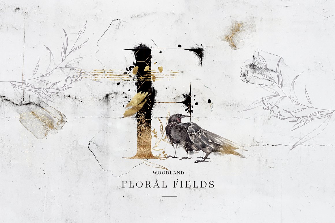 Floral Fields Alphabet & Graphics