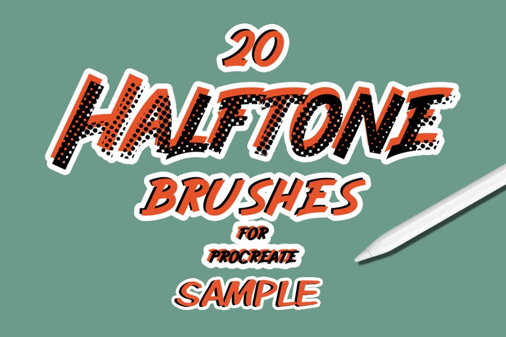HOMwork Freebie: Procreate Brushes Halftone