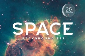Colorful Space Background Set