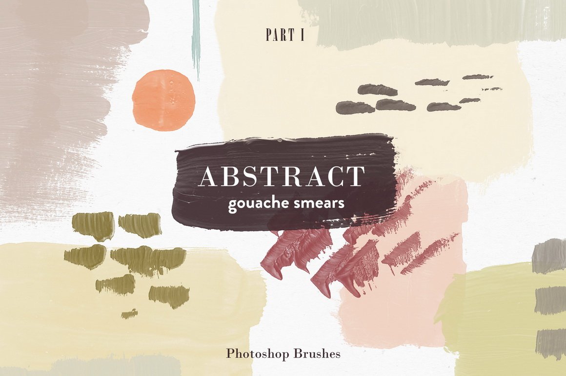 Abstract Gouache Smears - Photoshop Brushes