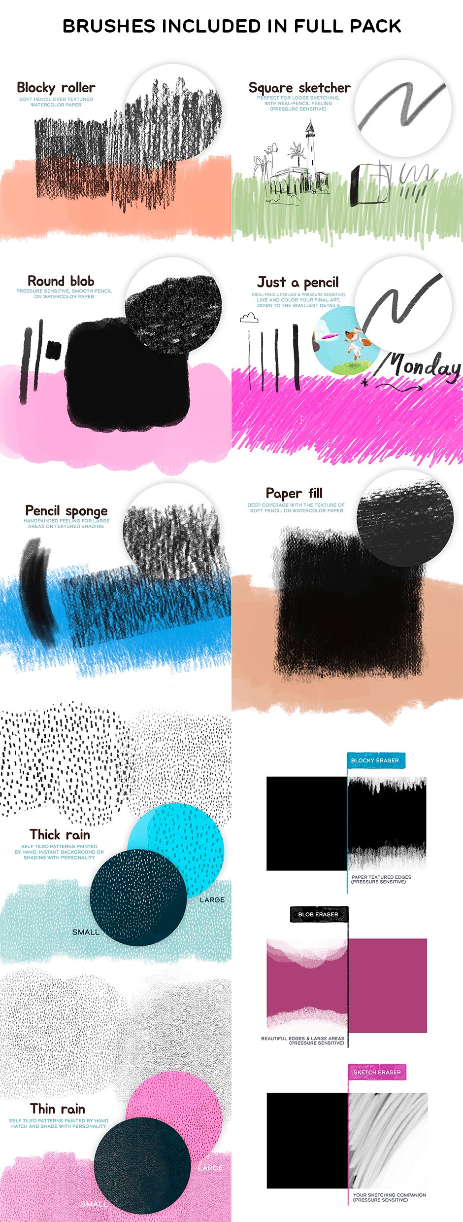 HOMwork Freebie: Laura's Real Pencil And Paper Photoshop Brushes