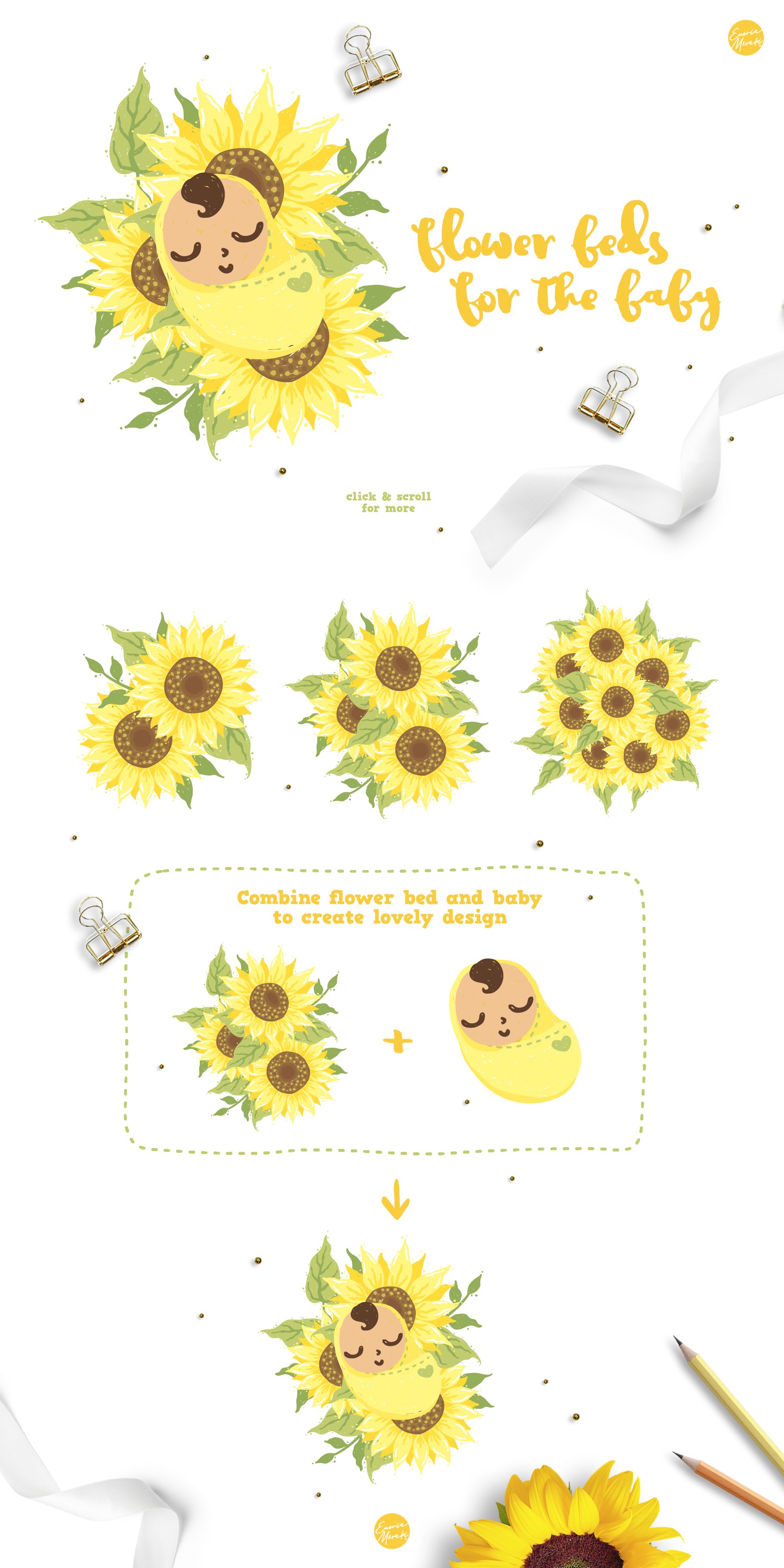 Sunflower Baby Shower With Invitation Templates