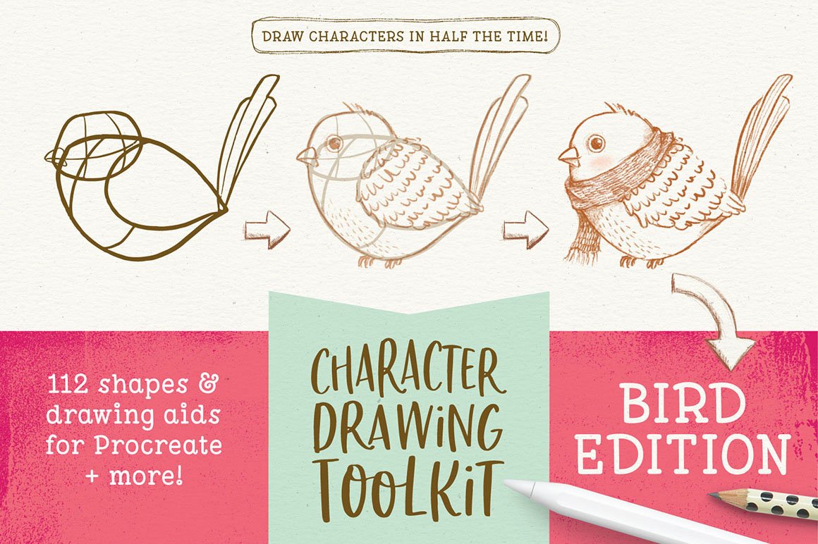 Character Drawing Toolkit - Bird Edition - Design Cuts