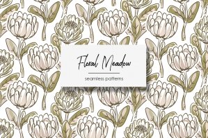 Floral Meadow - Seamless Patterns