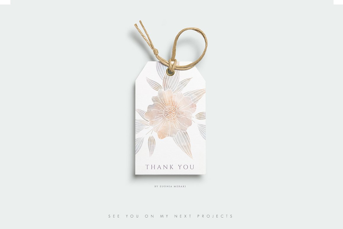 Misty - Dusty Floral Graphics and Monogram