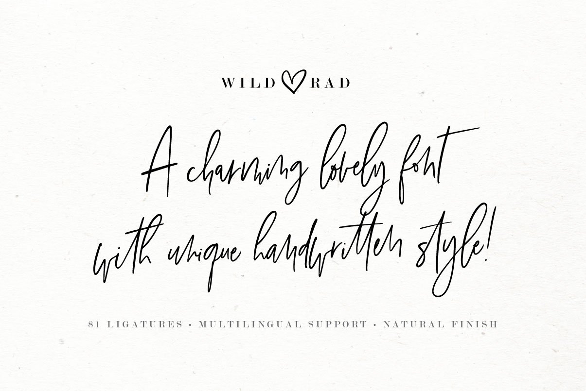 Wild & Rad Handwritten Script