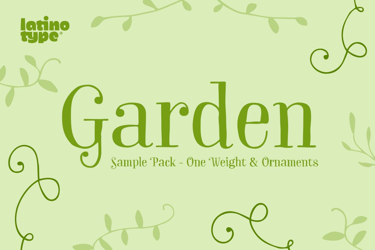 Garden Font Family Sample