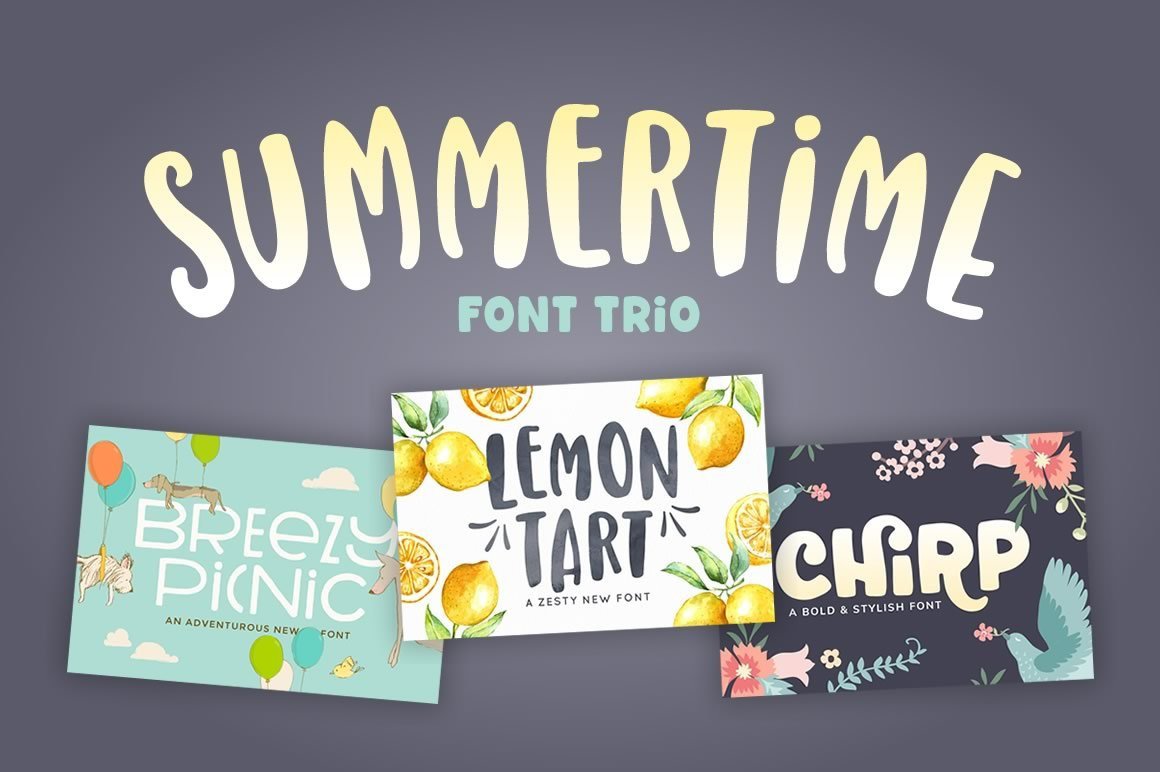 Summertime Font Trio